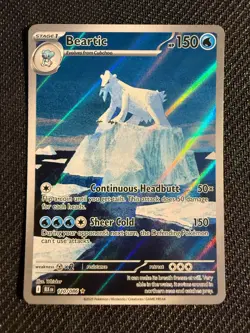 Pokemon TCG Beartic 110/086 Illustration Rare SV: Black Bolt - Image 1