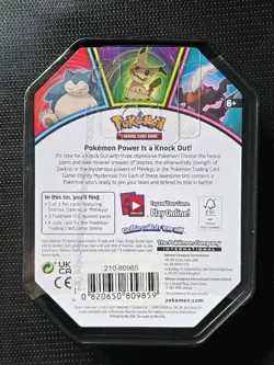 Pokemon TCG Snorlax Mighty Mysterious Knockout Tin Sealed 2021 - Image 3