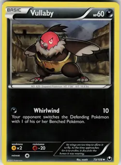 Pokemon Vullaby 73/108 Dark Explorers Uncommon card - Image 1
