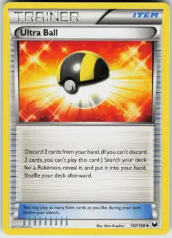 Pokemon Ultra Ball 102/108 Dark Explorers Uncommon card - Image 1