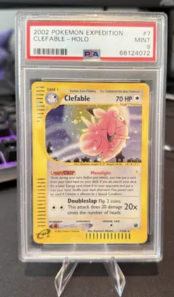 2002 Pokemon Expedition #7 Clefable Holo PSA 9 MINT - Image 1