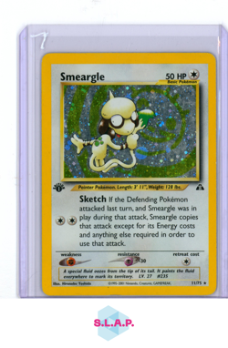 SMEARGLE 1. EDITION POKEMON 11/75 2001 NEO DISCOVERY 1. EDITION HOLO ENGLISH - Image 1