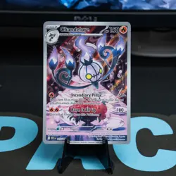 Chandelure 103/086 Sv: White Flare Holo Illustration Rare NEAR MINT Pokemon - Image 1