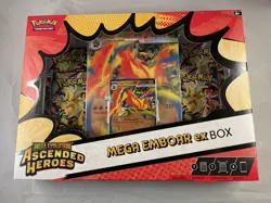 3 Pokemon TCG Ascended Heroes Mega ex Box Bundle Feraligatr Emboar Meganium New - Image 4