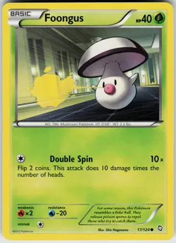Pokemon Foongus 17/124 Dragons Exalted Common card - Image 1