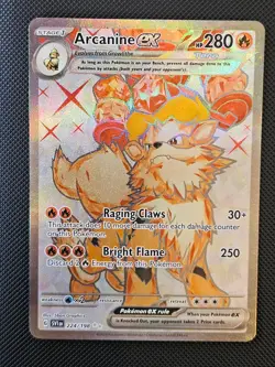 ARCANINE EX 224/198 SCARLET & VIOLET POKEMON NM/M 2023 - Image 1