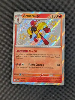 Armarouge 115/091 - SV: Paldean Fates (PAF) Shiny Rare Pokemon TCG NM - Image 1