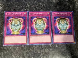3X Jar of Generosity DAMA-EN080 - Yugioh Yu-Gi-Oh! Playset 1st Edition - Image 1