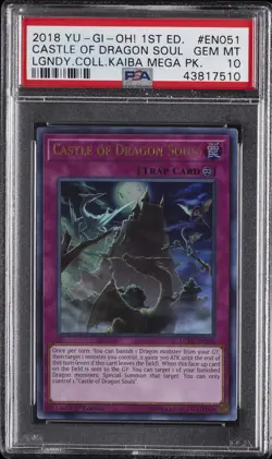 2018 YU-GI-OH! LEGEND COLL KAIBA MEGA PACK 1ST ED CASTLE OF DRAGON SOULS PSA 10 - Image 1