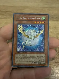 CT04-EN002 Crystal Beast Sapphire Pegasus Secret Rare Limited Edition YuGiOh - Image 1