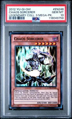 YU-GI-OH! CHAOS SORCERER PSA 10 LEGEND COLL 3 MEGA-PACK #EN248 - Image 1