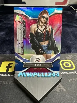 2026 WWE Topps Chrome - B-Fab # WDV-35 - Women's Division - Blue Refractor/150 - Image 1