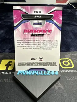 2026 WWE Topps Chrome - B-Fab # WDV-35 - Women's Division - Blue Refractor/150 - Image 2