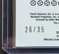 2018 Ozzie Albies Donruss Optic Auto 26/35 Carolina Blue RC Atlanta Braves - Image 3