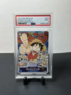 2023 One Piece P-033 Monkey D Luffy EVENT PACK VOL 2 PROMO ENGLISH PSA 9 Mint - Image 1