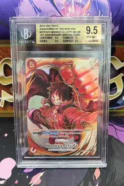 MONKEY.D.LUFFY ONE PIECE ODA SIGNATURE ANNIVERSARY ST01-012 GRADED BGS 9.5 GEM - Image 1
