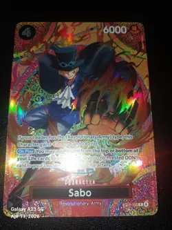 One Piece CCG Sabo Special Character Card Devil Fruit Pattern P-105 (SP) - Image 1