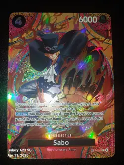 One Piece CCG Sabo Special Character Card Devil Fruit Pattern P-105 (SP) - Image 2