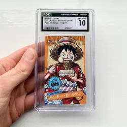 One Piece Monkey D Luffy PROMO Card Game Graded 10 Manga Day SP Alt Art Rare TCG - Image 3