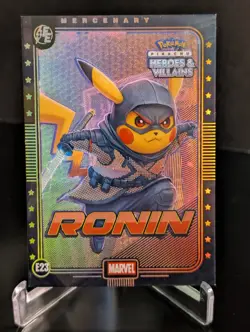 Pikachu Heroes And Villains Ronin #E23 Gold holo Flash Edition - Image 1