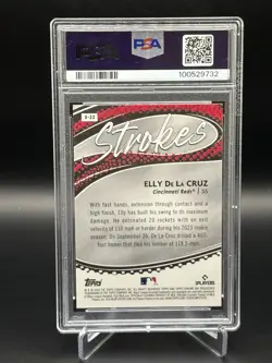 2024 Topps Chrome - Strokes Elly De La Cruz #S-22 (RC) PSA 10 - Image 2