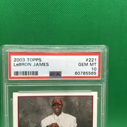 LeBron James 2003-04 Topps #221 Rookie PSA 10 GEM MINT! Cavaliers Lakers - Image 2