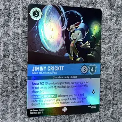 Disney Lorcana Winterspell Jiminy Cricket Ghost of Christmas Past 218/204 Epic - Image 3