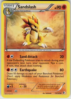 Pokemon Sandslash 79/149 Boundaries Crossed Normal card - Image 1
