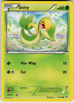 Pokemon Snivy 11/149 Boundaries Crossed Normal card - Image 1