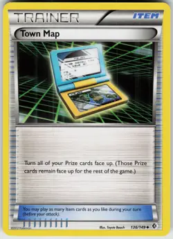 Pokemon Town Map 136/149 Boundaries Crossed Normal card - Image 1