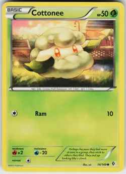 Pokemon Cottonee 14/149 Boundaries Crossed Normal card - Image 1
