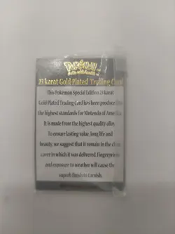 1999 MEWTWO #150 Gold Bar Card Limited Edition Burger King Gold Plated Pokemon - Image 3