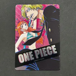S5222 Very Rare Nami & Sanji HOLO Japanese One Piece Carddass Card 2011 F21 - Image 1