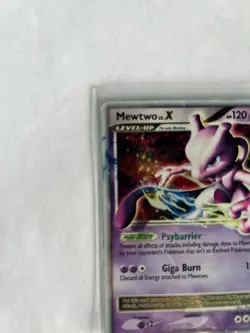 Pokemon TCG Mewtwo LV.X DP28 Diamond and Pearl Promo Card MP - Image 2
