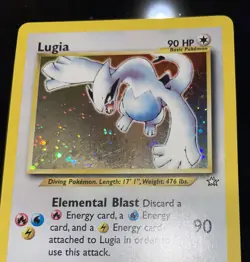Pokemon TCG Lugia Neo Genesis Holo Rare Card 9/111 Unlimited Edition Vintage LP - Image 4