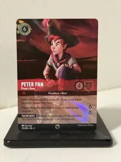 Disney Lorcana Peter Pan Pirate's Bane 215/204 Enchanted ERORR CARD Misprint - Image 1
