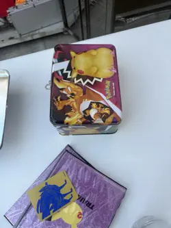 Pokemon TCG Mixed Card Lot with Tins, Binder, Pikachu, Meowth, Squirtle - Image 4