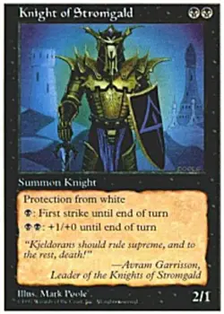 1 x Knight of Stromgald - Fifth Edition - Moderate Play - MTG - Image 1