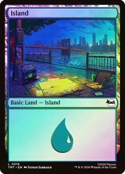 Foil Basic Land Set [TMNT] MTG - Image 3