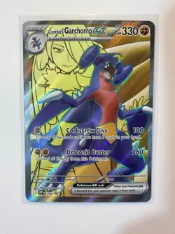 Pokemon TCG Cynthia's Garchomp EX SVP 204 Full Art Promo Holo 330 HP English - Image 1