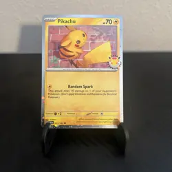 Pokemon Day 30th Anniversary - Pikachu 051 /162 Stamped NM WITH SWIRL 🌀 - Image 1