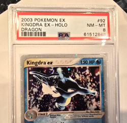 Pokemon Kingdra ex EX Dragon Holo Ultra Rare #92 PSA 8 92/97 - Image 2