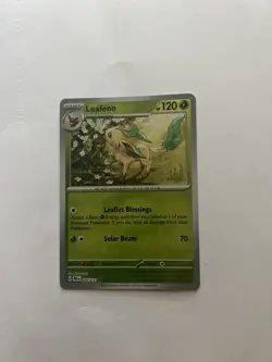 Pokemon TCG Leafeon 005/131 Sv: Prismatic Evolutions Rare Holo Master Ball Eng - Image 1