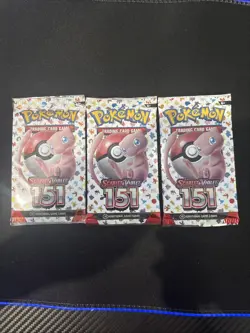 3x Pokemon 151 Booster Pack New Factory Sealed - Image 1
