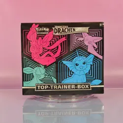 POKEMON DRACHENWANDEL TOP-TRAINER-BOX GER SEALED SYLVEON ESPEON LEAFEON VAPOREON - Image 1