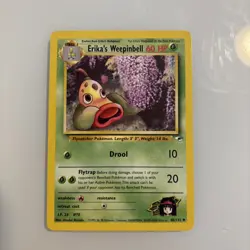 ERIKA'S WEEPINBELL 48/132 UNCOMMON GYM HEROES POKEMON UNLIMITED LP - Image 1