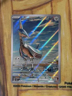 Pokemon TCG Skarmory 209/191SV08: Surging Sparks Illustration Rare Holo Card - Image 1