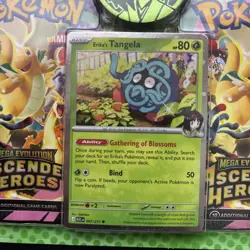 Pokemon Mega Evolution Ascended Heroes 2 Pack Blister Erikas Tangela SEALED - Image 3