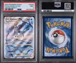 2023 POKEMON SWORD & SHIELD CROWN ZENITH #GG40 FULL ART/GLACEON VSTAR PSA 9 - Image 3