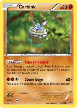 Carbink 49/124 Rare XY Fates Collide 2016 Pokemon M/NM - Image 1